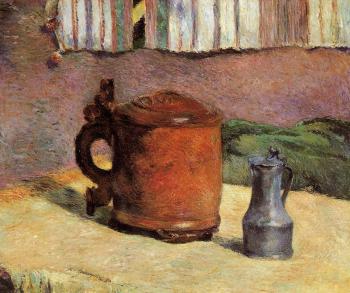 保羅 高更 Still Life, Clay Jug and Iron Mug 保羅 高更 Still Life, Clay Jug and Iron Mug